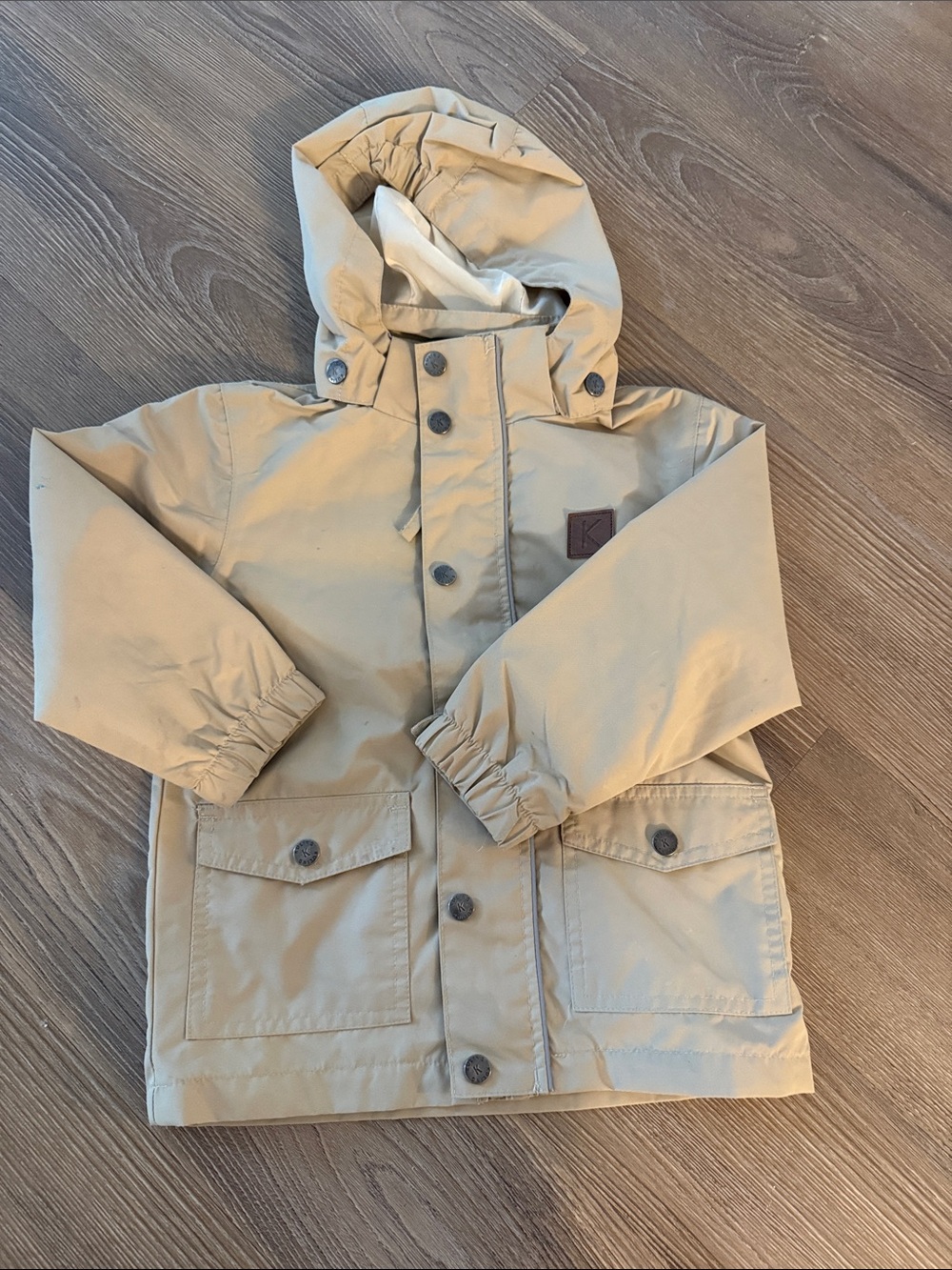 KULING Kids shell jacket rain jacket in Sand In Beige